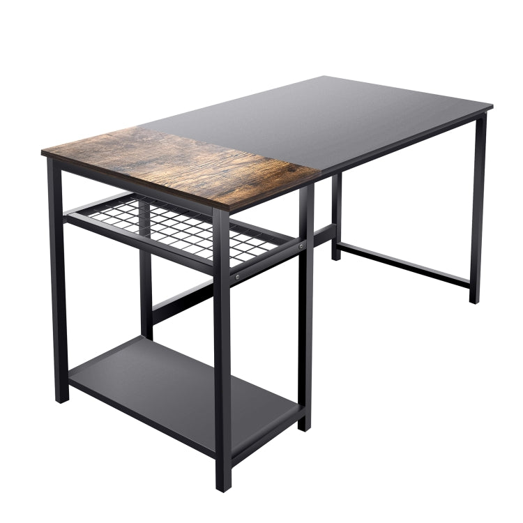 [US Warehouse] Simple Style Home Office Computer Desk with 2 Storage Racks, Size: 120 x 75 x 60cm