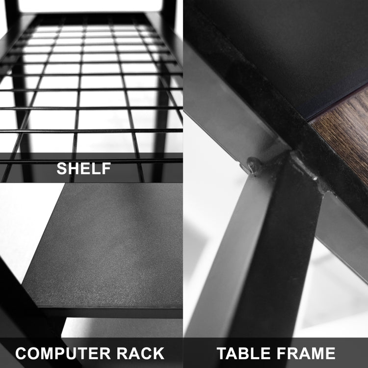 [US Warehouse] Simple Style Home Office Computer Desk with 2 Storage Racks, Size: 120 x 75 x 60cm