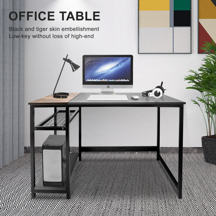 [US Warehouse] Simple Style Home Office Computer Desk with 2 Storage Racks, Size: 120 x 75 x 60cm