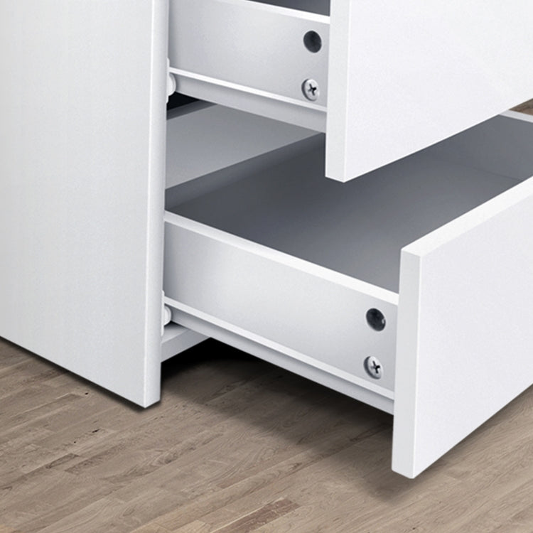 [US Warehouse] MDF Board Multifunctional Bedside Cabinet Office Filing Cabinet with 3 Drawers, Size: 55.5 x 45 x 38cm