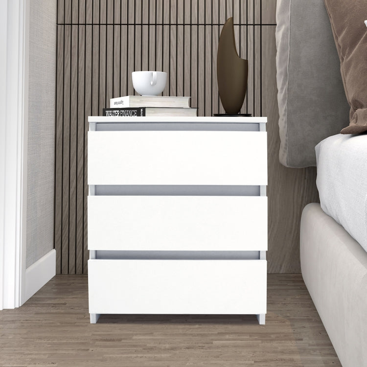 [US Warehouse] MDF Board Multifunctional Bedside Cabinet Office Filing Cabinet with 3 Drawers, Size: 55.5 x 45 x 38cm
