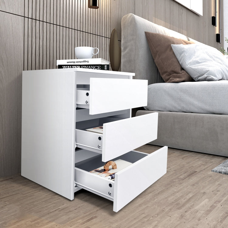 [US Warehouse] MDF Board Multifunctional Bedside Cabinet Office Filing Cabinet with 3 Drawers, Size: 55.5 x 45 x 38cm