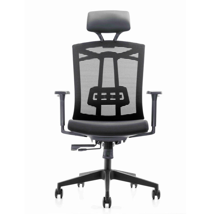 [US Warehouse] Height-adjustable Mesh Sponge Cushion Office Swivel Chair with Adjustable Double Lumbar Support / Armrest, Size: (116.5-126.5) x 70 x 66cm