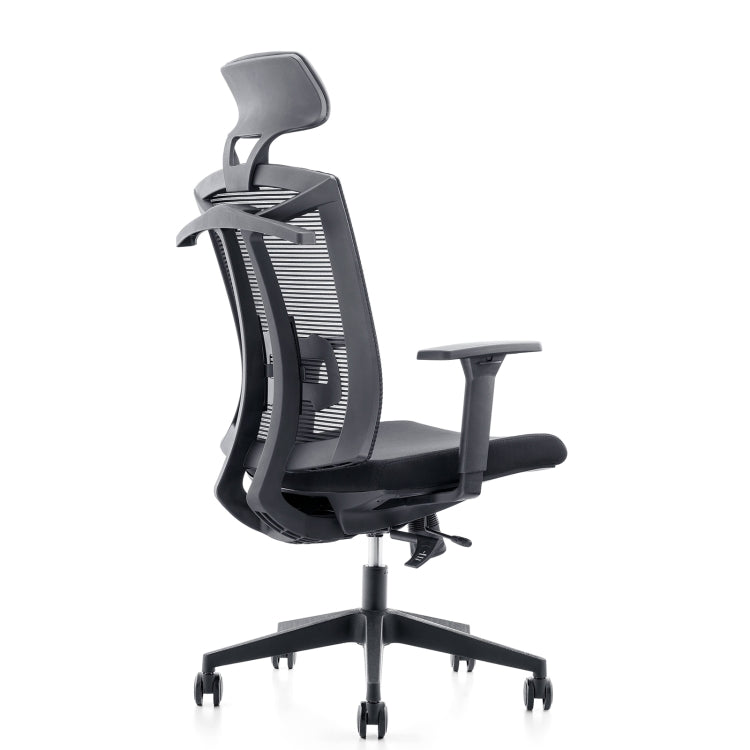 [US Warehouse] Height-adjustable Mesh Sponge Cushion Office Swivel Chair with Adjustable Double Lumbar Support / Armrest, Size: (116.5-126.5) x 70 x 66cm