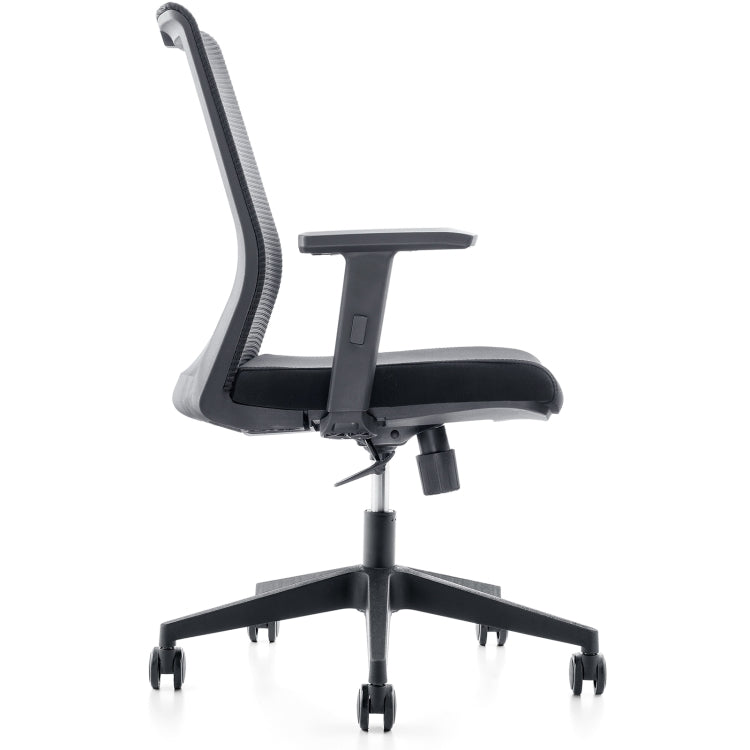 [US Warehouse] Height-adjustable Mesh Cloth Cushion Office Swivel Chair with Adjustable Lumbar Support & Fixed Armrest, Size: (91-101) x 70.5 x 70.5cm