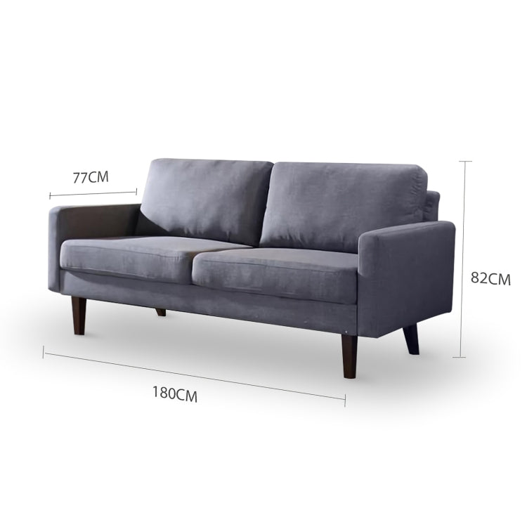 [US Warehouse] Solid Wood Frame Linen Fabric Two-seat Sofa, Size: 180 x 82 x 77cm