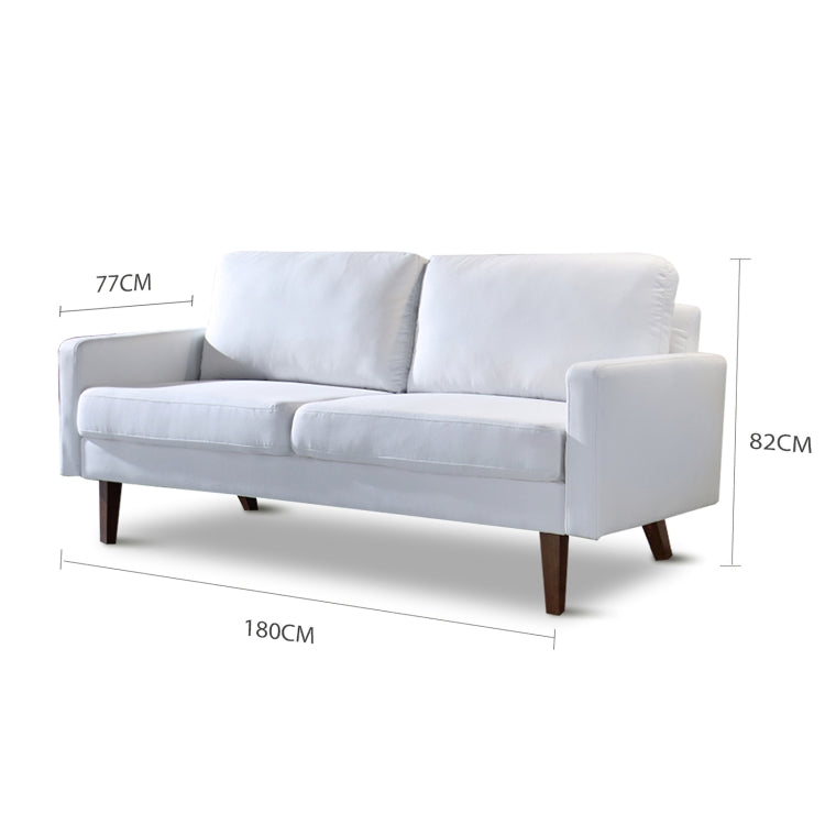 [US Warehouse] Solid Wood Frame Linen Fabric Two-seat Sofa, Size: 180 x 82 x 77cm