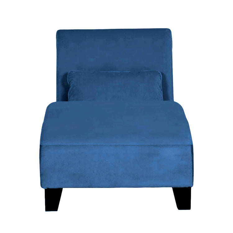 [US Warehouse] Curved Linen Cloth Chaise Longue Sofa Recliner with Decorative Pillow, Size: 158 x 85 x 67cm