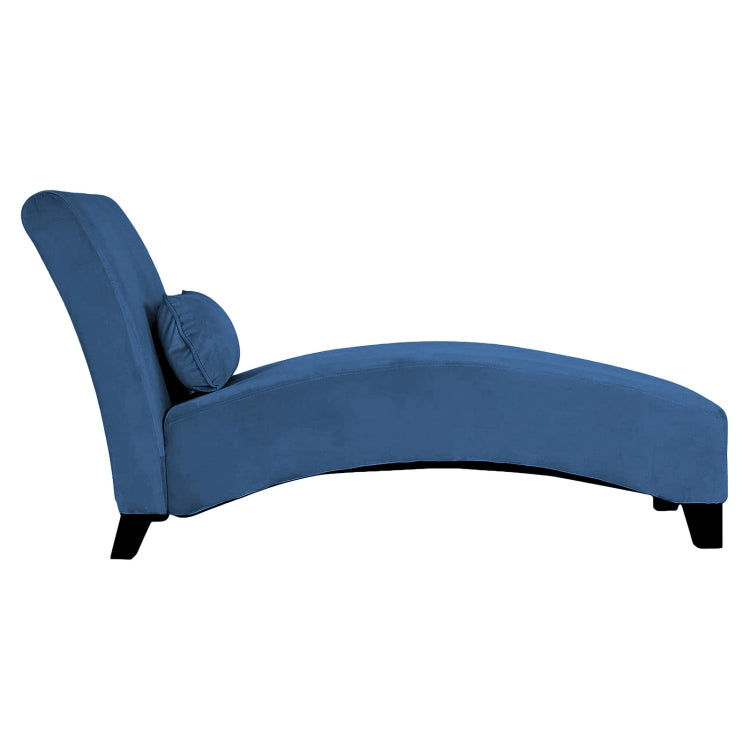 [US Warehouse] Curved Linen Cloth Chaise Longue Sofa Recliner with Decorative Pillow, Size: 158 x 85 x 67cm