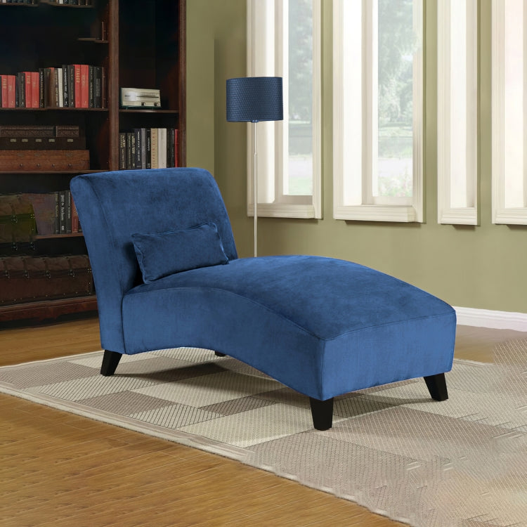 [US Warehouse] Curved Linen Cloth Chaise Longue Sofa Recliner with Decorative Pillow, Size: 158 x 85 x 67cm