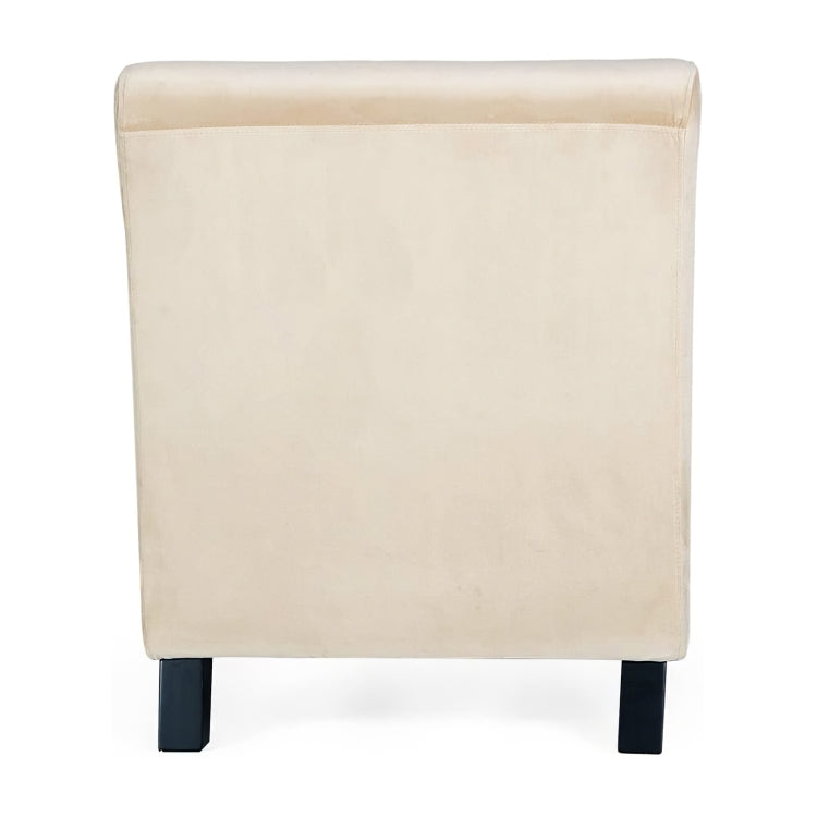 [US Warehouse] Curved Linen Cloth Chaise Longue Sofa Recliner with Decorative Pillow, Size: 158 x 85 x 67cm