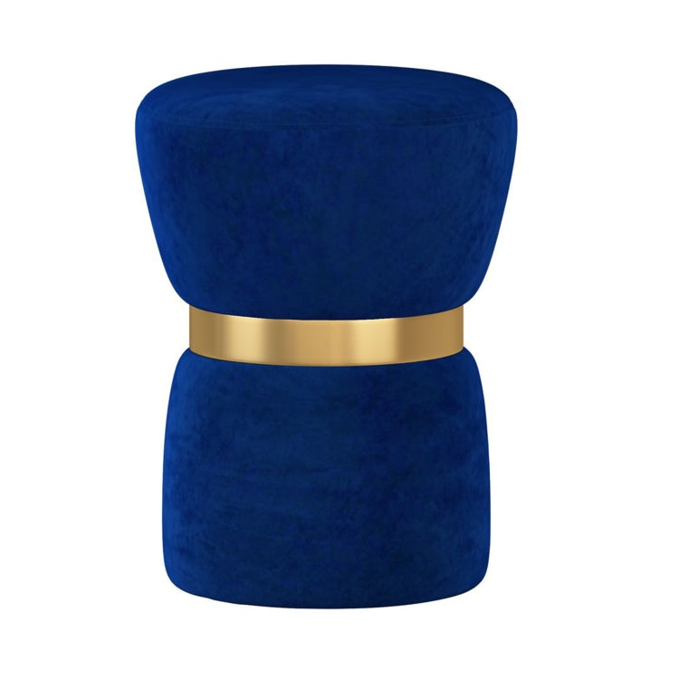 [US Warehouse] Velvet Fabric Hourglass-shaped Footstool, Size: 36 x 36 x 40cm(Blue)