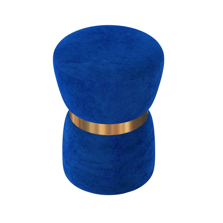 [US Warehouse] Velvet Fabric Hourglass-shaped Footstool, Size: 36 x 36 x 40cm(Blue)