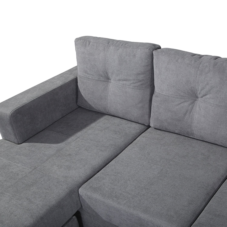 [US Warehouse] L-shaped Suede Fabrics Free Combination Sofa Three-seat Sofa Bed with  Left or Right Hand Chaise, Size: 98.25 x 60.43 x 34.25 inch