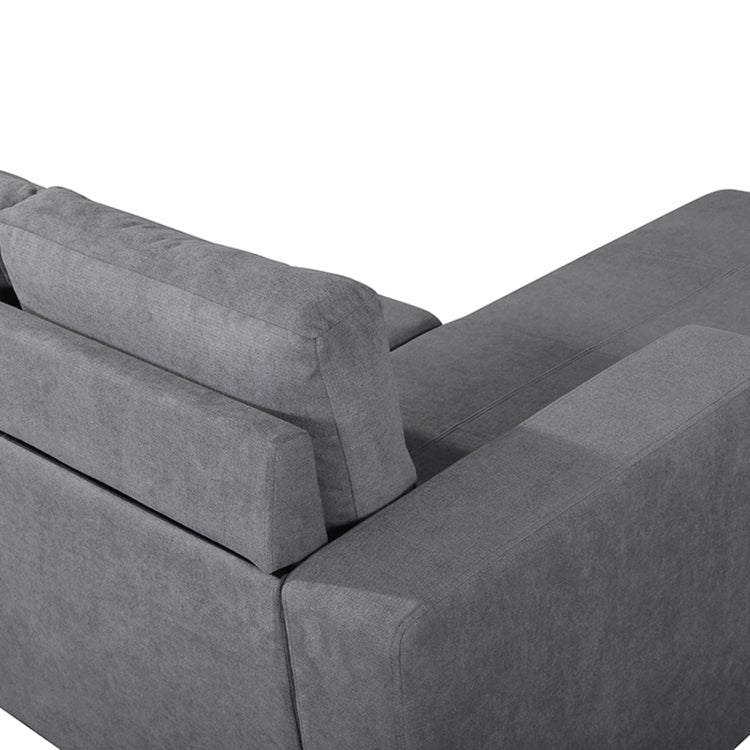 [US Warehouse] L-shaped Suede Fabrics Free Combination Sofa Three-seat Sofa Bed with  Left or Right Hand Chaise, Size: 98.25 x 60.43 x 34.25 inch