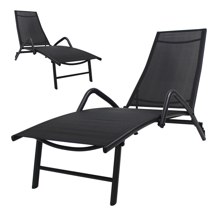 [US Warehouse] Outdoor 5-level Adjustable Breathable Mesh Fabric Lounge Deck Chair, Size: 64.6 x 34.2 x 23.6 inch