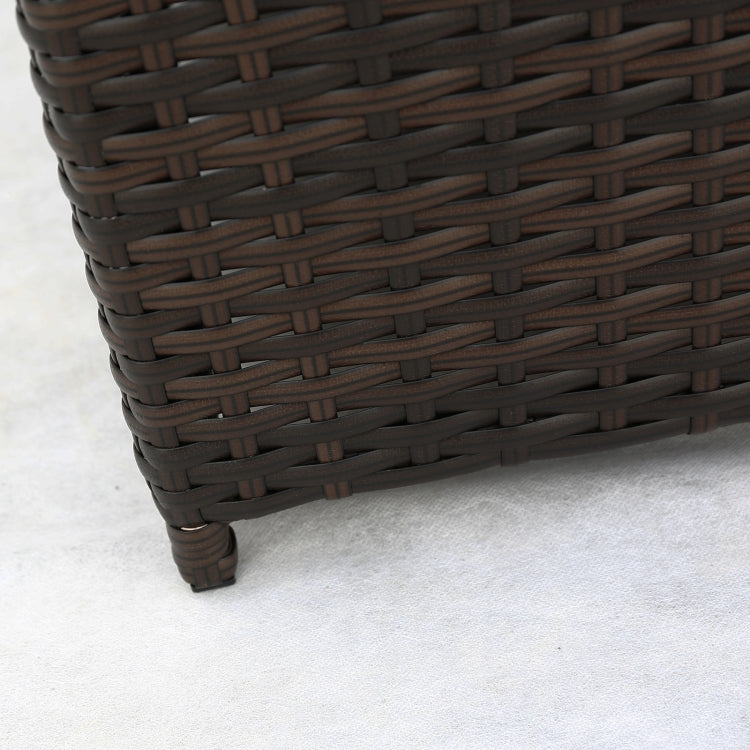 [US Warehouse] 2 in 1 Rattan Terrace Sofa Chair Coffee Table Furniture Set