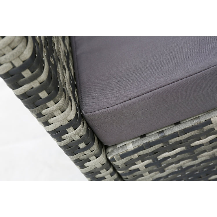 [US Warehouse] 4 in 1 Rattan Terrace Sofa Chair + Storage Box + Coffee Table Furniture Set