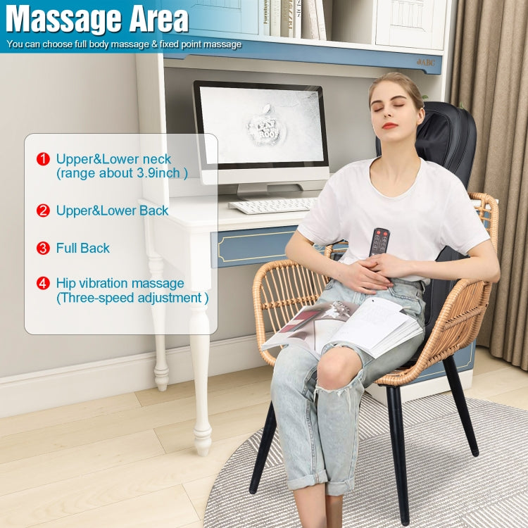 [US Warehouse] 110V PU Leather Remote Control Three-stage Vibration Massage Chair Cushion, Size: 81 x 45 x 23cm, US Plug