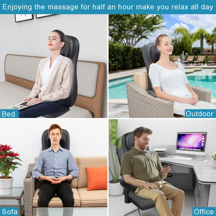 [US Warehouse] 110V PU Leather Remote Control Three-stage Vibration Massage Chair Cushion, Size: 81 x 45 x 23cm, US Plug
