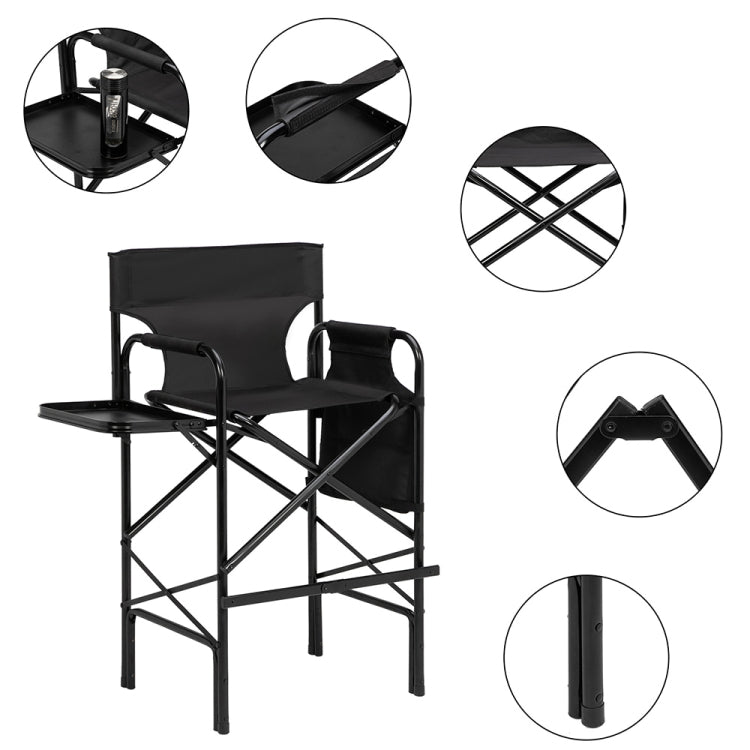 [US Warehouse] Double-layer Oxford Cloth Folding Director Chair with Storage Bag & Water Bottle Holder, Size: 44.9 x 23.2 x 19.3 inch