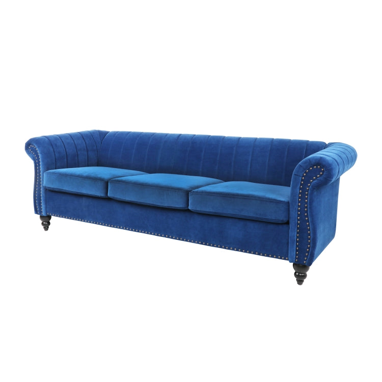 [US Warehouse] Velvet Three-seat Sofa Chair, Size: 84 x 32.5 x 29 inch