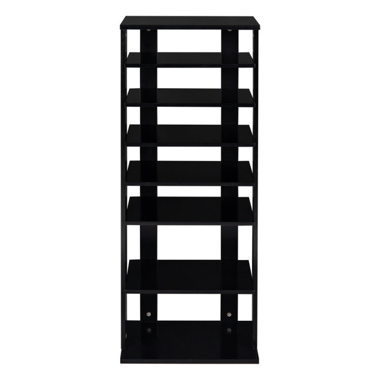 [US Warehouse] 7-layer Widened Corner Wooden Shoe Rack Storage Shelf, Size: 43.5 x 17.91 x 10.63 inch