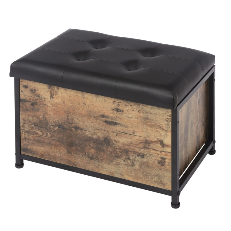 [US Warehouse] PU Leather Flipped Storage Stool Ottoman, Size: 60 x 40 x 40cm