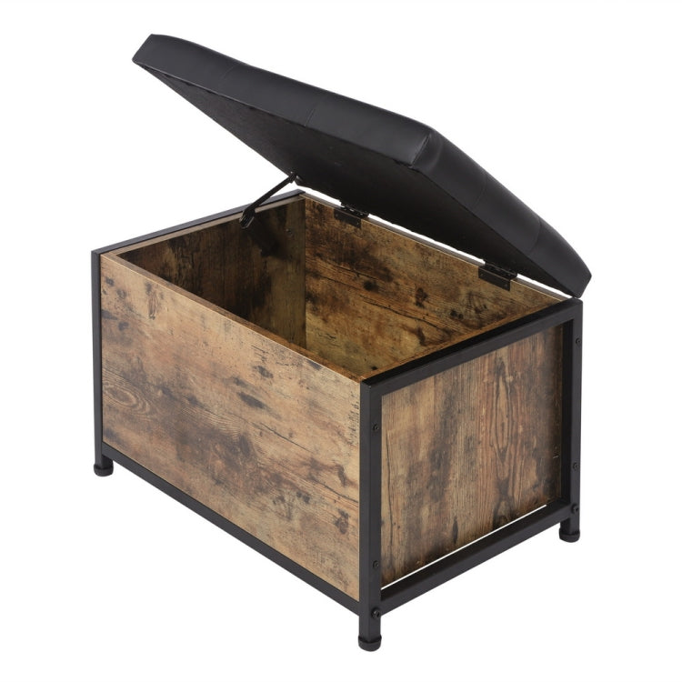 [US Warehouse] PU Leather Flipped Storage Stool Ottoman, Size: 60 x 40 x 40cm