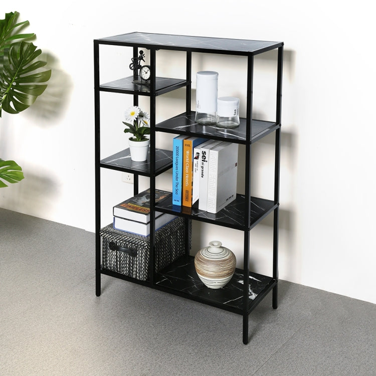 [US Warehouse] Iron Vertical Bookshelf Asymmetric Storage Shelf, Size: 43.23 x 27.56 x 11.81 inch