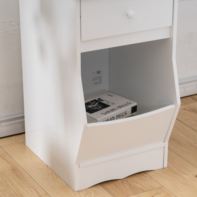 [US Warehouse] B-style Painted Wooden Student Desk with Drawer & Storage Shelf