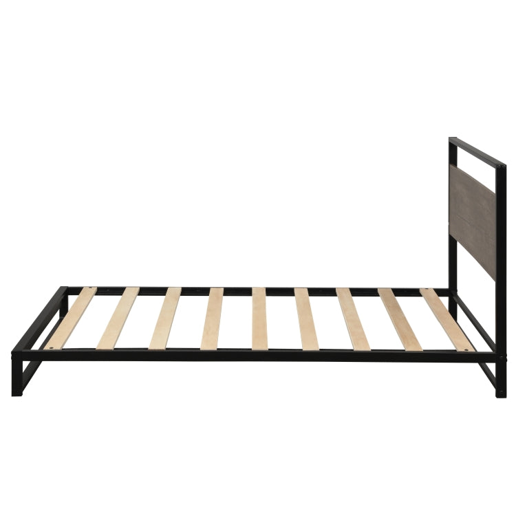 [US Warehouse] Household Twin Metal Bed Frame with Wood Slats