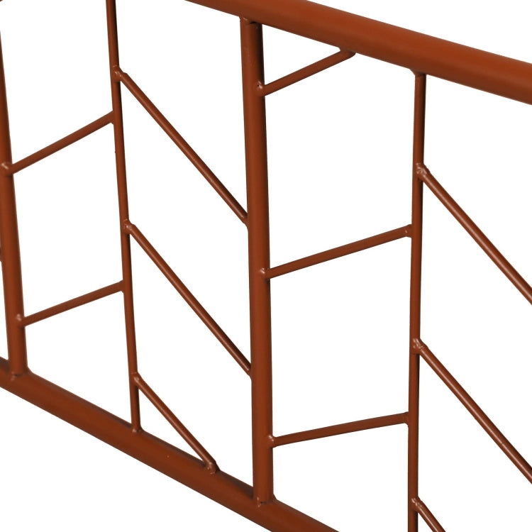 [US Warehouse] Household Retro Queen Metal Bed Frame (Antique Copper)