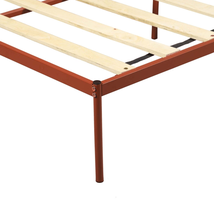 [US Warehouse] Household Retro Queen Metal Bed Frame (Antique Copper)