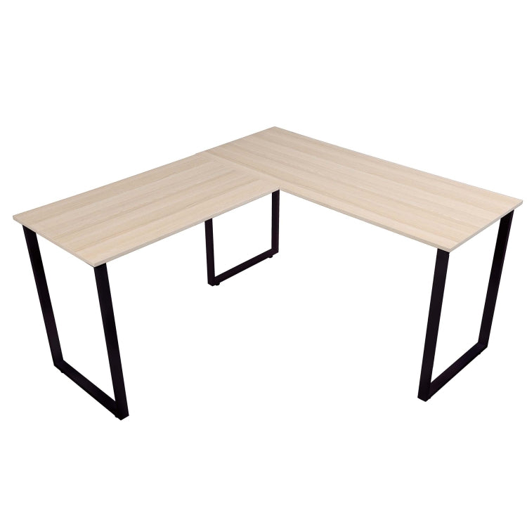[US Warehouse] Home Office L-Shape Corner Table Computer Desk (Black Oak)