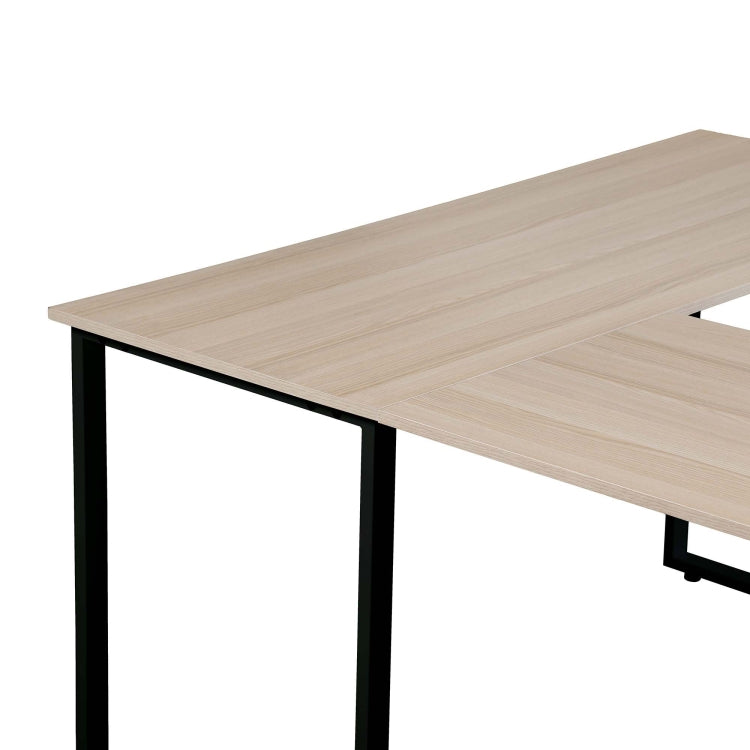 [US Warehouse] Home Office L-Shape Corner Table Computer Desk (Black Oak)