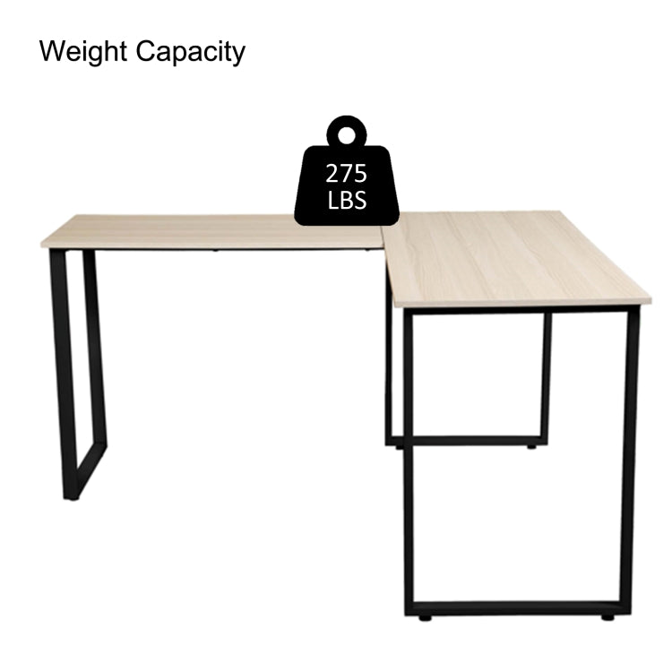 [US Warehouse] Home Office L-Shape Corner Table Computer Desk (Black Oak)