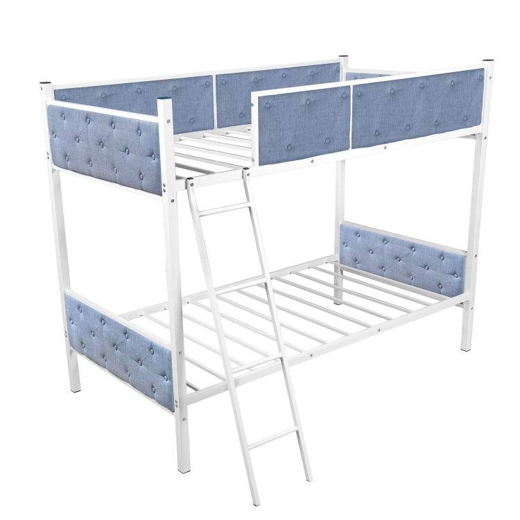 [US Warehouse] Household Twin Bunk Bed with Ladder (Blue)