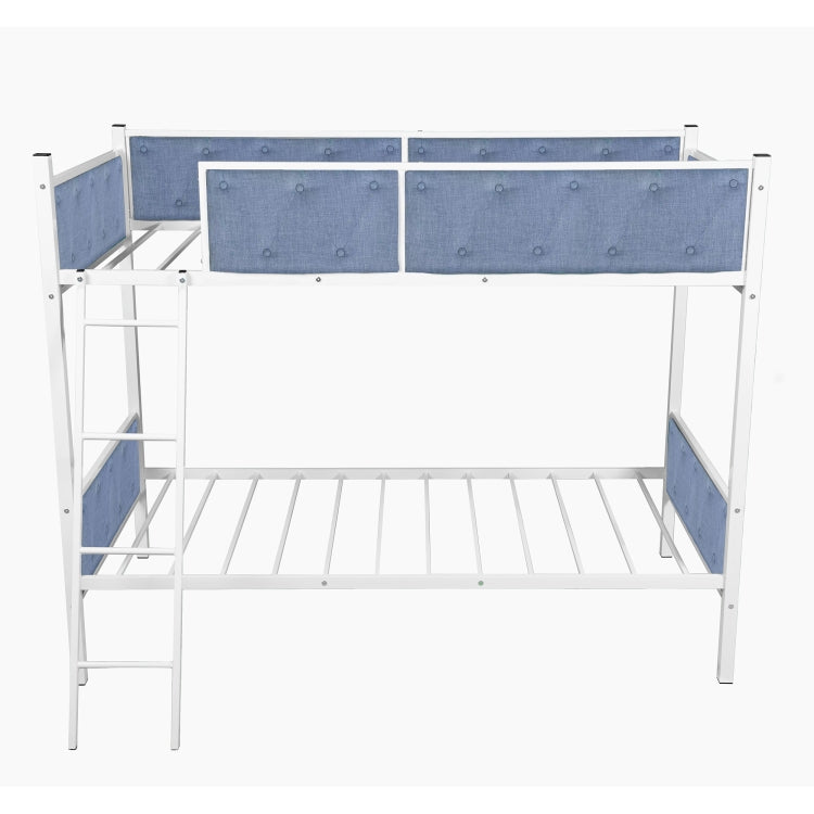[US Warehouse] Household Twin Bunk Bed with Ladder (Blue)