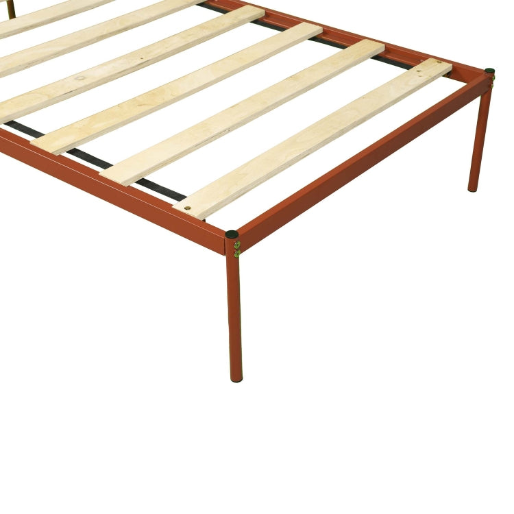 [US Warehouse] Household Retro Twin Metal Bed Frame (Antique Copper)
