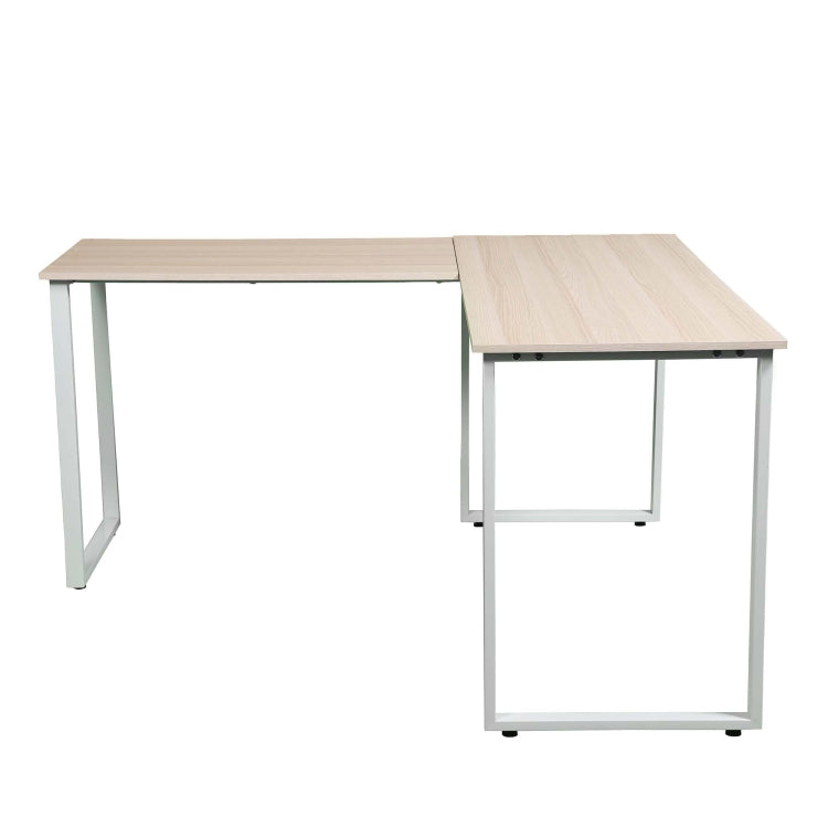 [US Warehouse] Home Office L-Shape Corner Table Computer Desk (White Oak)