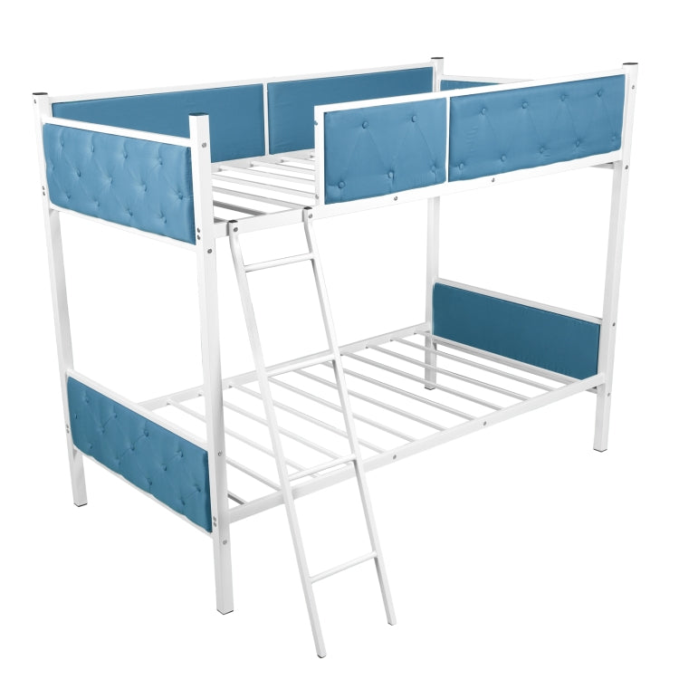 [US Warehouse] Household Twin Bunk Bed with Ladder (Light Blue)
