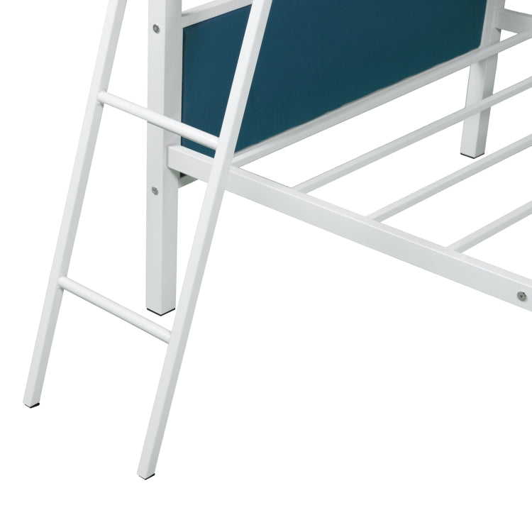 [US Warehouse] Household Twin Bunk Bed with Ladder (Light Blue)