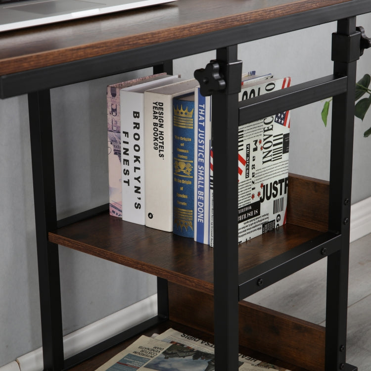 [US Warehouse] Adjustable Moveable Home Computer Desk Writing Table with Wheels