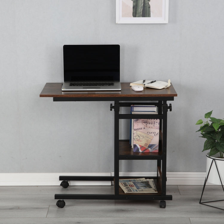 [US Warehouse] Adjustable Moveable Home Computer Desk Writing Table with Wheels