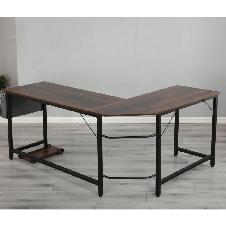 [US Warehouse] Modern Design Home Office School L-Shape Corner Table Computer Desk (Pella Oak)
