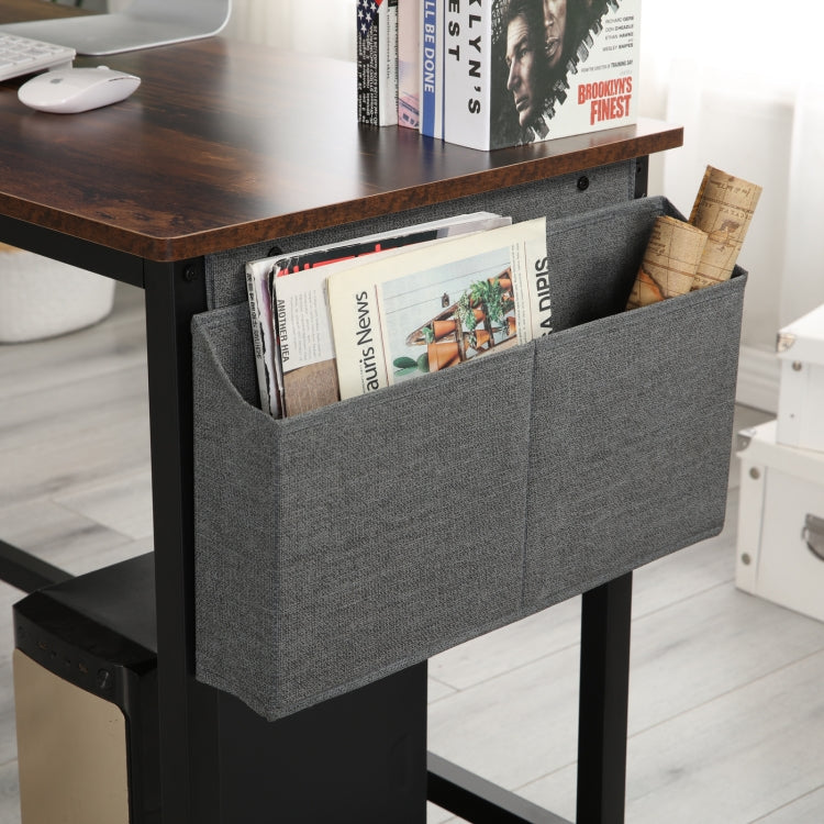 [US Warehouse] Modern Design Home Office School L-Shape Corner Table Computer Desk (Pella Oak)