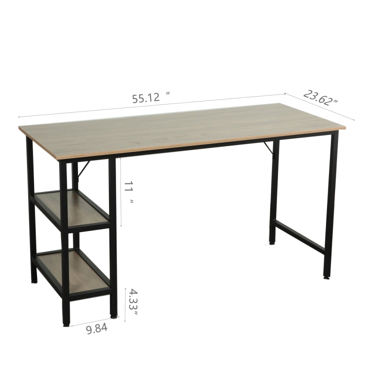 [US Warehouse] 55 Inch Home Oversized Study Table Computer Desk (Grey)