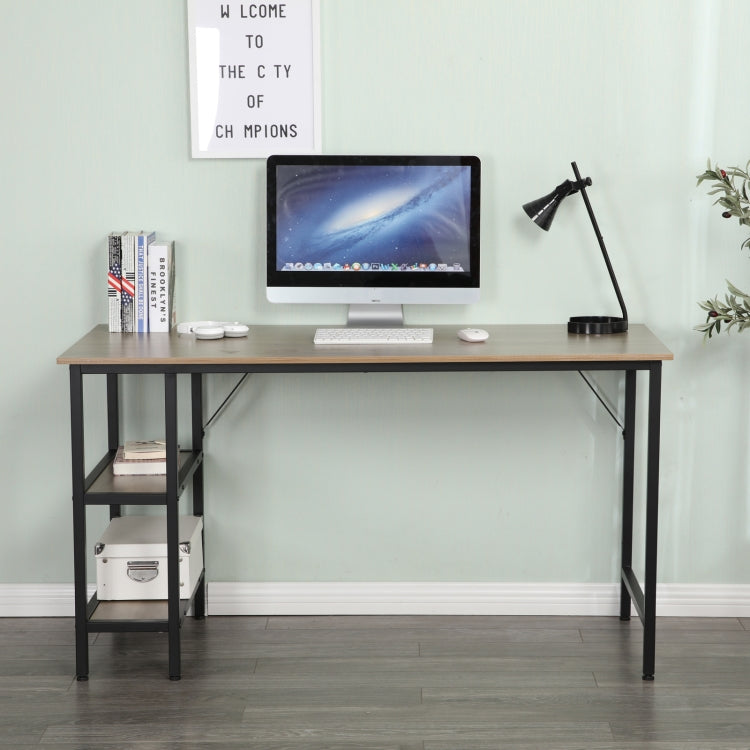[US Warehouse] 55 Inch Home Oversized Study Table Computer Desk (Grey)