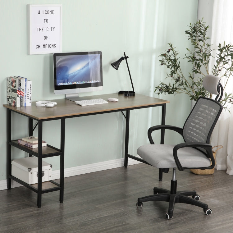 [US Warehouse] 55 Inch Home Oversized Study Table Computer Desk (Grey)